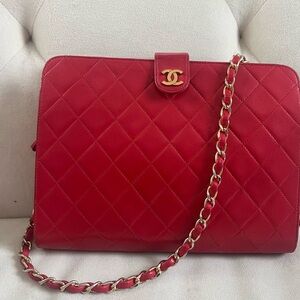 Chanel Vintage early 80s Timeless Quilted Leather 24K gold plated hardware Bag